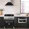 30 In. Convertible Satin Stainless Steel Wall Mount Range Hood With Black Matte Shell And Stainless Steel Handle