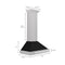 30 In. Convertible Satin Stainless Steel Wall Mount Range Hood With Black Matte Shell And Stainless Steel Handle