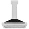 36 In. Convertible Satin Stainless Steel Wall Mount Range Hood With Black Matte Shell And Stainless Steel Handle