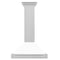 30 In. Convertible Satin Stainless Steel Wall Mount Range Hood With White Matte Shell And Stainless Steel Handle
