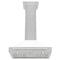 30 In. Convertible Satin Stainless Steel Wall Mount Range Hood With White Matte Shell And Stainless Steel Handle