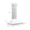 36 In. Convertible Satin Stainless Steel Wall Mount Range Hood With White Matte Shell And Stainless Steel Handle