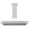 48 In. Convertible Satin Stainless Steel Wall Mount Range Hood With White Matte Shell And Stainless Steel Handle