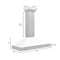 48 In. Convertible Satin Stainless Steel Wall Mount Range Hood With White Matte Shell And Stainless Steel Handle