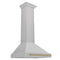 Autograph Edition 30 In. Convertible Satin Stainless Steel Wall Mount Range Hood With Champagne Bronze Handle