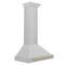 Autograph Edition 30 In. Convertible Satin Stainless Steel Wall Mount Range Hood With Champagne Bronze Handle
