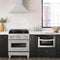 Autograph Edition 30 In. Convertible Satin Stainless Steel Wall Mount Range Hood With Polished Gold Handle