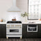 Autograph Edition 36 In. Convertible Satin Stainless Steel Wall Mount Range Hood With Polished Gold Handle