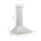 Autograph Edition 36 In. Convertible Satin Stainless Steel Wall Mount Range Hood With Polished Gold Handle