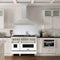 Autograph Edition 48 In. Convertible Satin Stainless Steel Wall Mount Range Hood With Champagne Bronze Handle