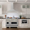 Autograph Edition 48 In. Convertible Satin Stainless Steel Wall Mount Range Hood With Polished Gold Handle