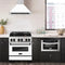 Autograph Edition 30 In. Convertible Satin Stainless Steel Wall Mount Range Hood With White Matte Shell And Matte Black Handle