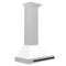 Autograph Edition 30 In. Convertible Satin Stainless Steel Wall Mount Range Hood With White Matte Shell And Matte Black Handle