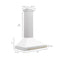 Autograph Edition 36 In. Convertible Satin Stainless Steel Wall Mount Range Hood With White Matte Shell And Champagne Bronze Handle