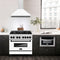 Autograph Edition 36 In. Convertible Satin Stainless Steel Wall Mount Range Hood With White Matte Shell And Matte Black Handle