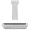 Autograph Edition 36 In. Convertible Satin Stainless Steel Wall Mount Range Hood With White Matte Shell And Matte Black Handle