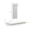 Autograph Edition 48 In. Convertible Satin Stainless Steel Wall Mount Range Hood With White Matte Shell And Champagne Bronze Handle