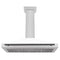 Autograph Edition 48 In. Convertible Satin Stainless Steel Wall Mount Range Hood With White Matte Shell And Matte Black Handle