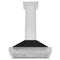 30 In. Convertible Stainless Steel Range Hood With Black Matte Shell And Stainless Steel Handle