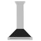 30 In. Convertible Stainless Steel Range Hood With Black Matte Shell And Stainless Steel Handle