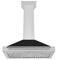 36 In. Convertible Stainless Steel Range Hood With Black Matte Shell And Stainless Steel Handle