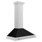 36 In. Convertible Stainless Steel Range Hood With Black Matte Shell And Stainless Steel Handle