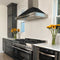 48 In. Convertible Stainless Steel Range Hood With Black Matte Shell And Stainless Steel Handle