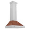 30 in. Convertible Stainless Steel Range Hood with Copper Shell and Stainless Steel Handle