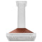 30 in. Convertible Stainless Steel Range Hood with Copper Shell and Stainless Steel Handle