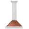30 in. Convertible Stainless Steel Range Hood with Copper Shell and Stainless Steel Handle