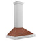 36 in. Convertible Stainless Steel Range Hood with Copper Shell and Stainless Steel Handle