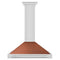 36 in. Convertible Stainless Steel Range Hood with Copper Shell and Stainless Steel Handle