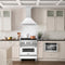 30 In. Convertible Stainless Steel Range Hood With White Matte Shell And Stainless Steel Handle