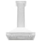 30 In. Convertible Stainless Steel Range Hood With White Matte Shell And Stainless Steel Handle