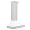 30 In. Convertible Stainless Steel Range Hood With White Matte Shell And Stainless Steel Handle