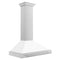 36 In. Convertible Stainless Steel Range Hood With White Matte Shell And Stainless Steel Handle