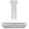 36 In. Convertible Stainless Steel Range Hood With White Matte Shell And Stainless Steel Handle