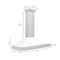 48 In. Convertible Stainless Steel Range Hood With White Matte Shell And Stainless Steel Handle
