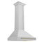 Autograph Edition 30 In. Convertible Stainless Steel Range Hood With Stainless Steel Shell And Champagne Bronze Accents