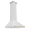Autograph Edition 30 In. Convertible Stainless Steel Range Hood With Stainless Steel Shell And Polished Gold Accents