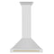 Autograph Edition 30 In. Convertible Stainless Steel Range Hood With Stainless Steel Shell And Polished Gold Accents