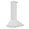 Autograph Edition 30 In. Convertible Stainless Steel Range Hood With Stainless Steel Shell And Polished Gold Accents