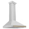 Autograph Edition 36 In. Convertible Stainless Steel Range Hood With Stainless Steel Shell And Champagne Bronze Accents