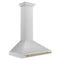 Autograph Edition 36 In. Convertible Stainless Steel Range Hood With Stainless Steel Shell And Champagne Bronze Accents