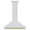 Autograph Edition 36 In. Convertible Stainless Steel Range Hood With Stainless Steel Shell And Champagne Bronze Accents