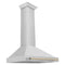 Autograph Edition 36 In. Convertible Stainless Steel Range Hood With Stainless Steel Shell And Polished Gold Accents