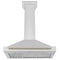 Autograph Edition 36 In. Convertible Stainless Steel Range Hood With Stainless Steel Shell And Polished Gold Accents