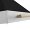 Autograph Edition 36 In. Convertible Stainless Steel Range Hood With Black Matte Shell And Champagne Bronze Handle