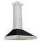 Autograph Edition 36 In. Convertible Stainless Steel Range Hood With Black Matte Shell And Polished Gold Handle