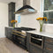 Autograph Edition 48 In. Convertible Stainless Steel Range Hood With Black Matte Shell And Polished Gold Handle